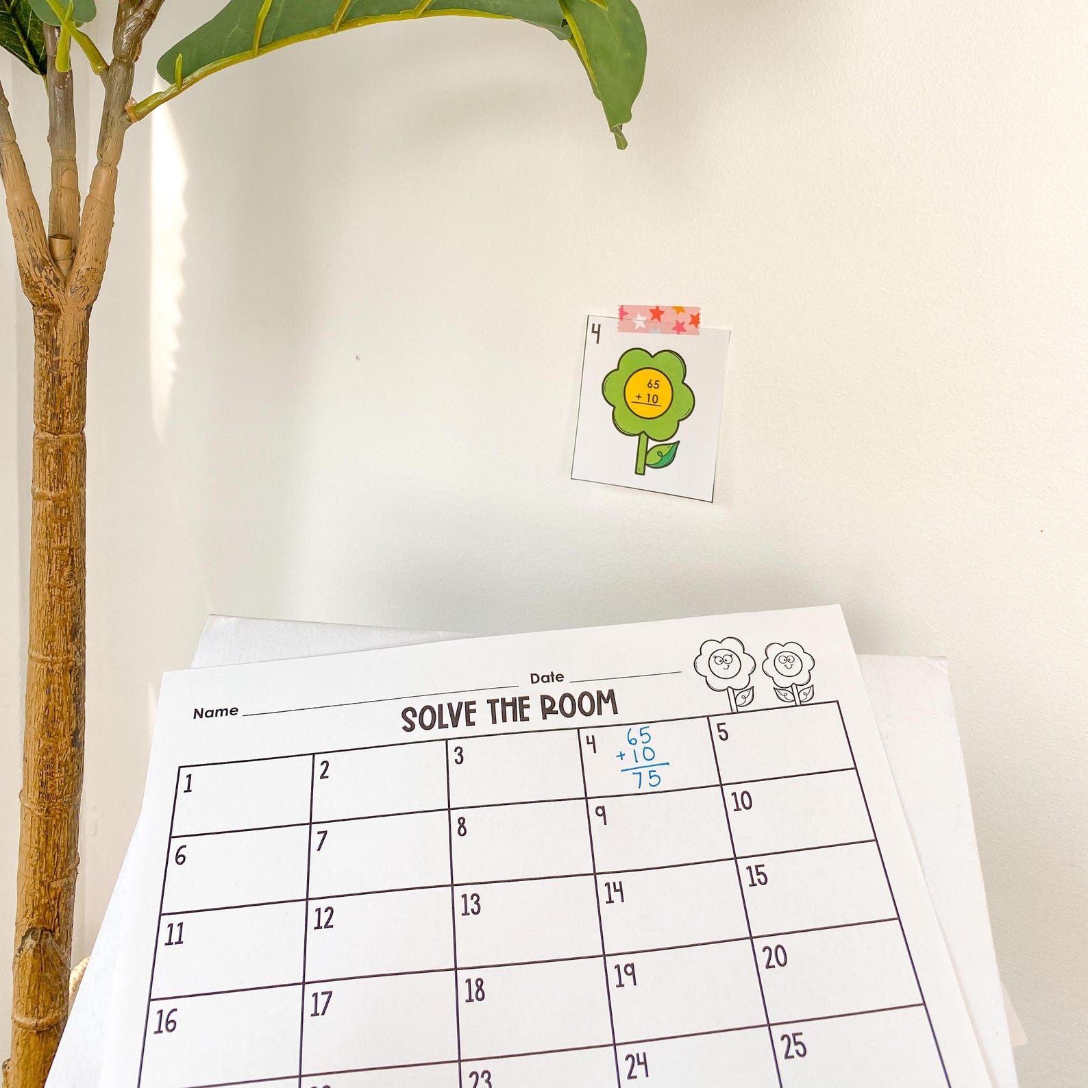 Solve the Room Flowers | Math Center Activity, Math Games, Interactive ...