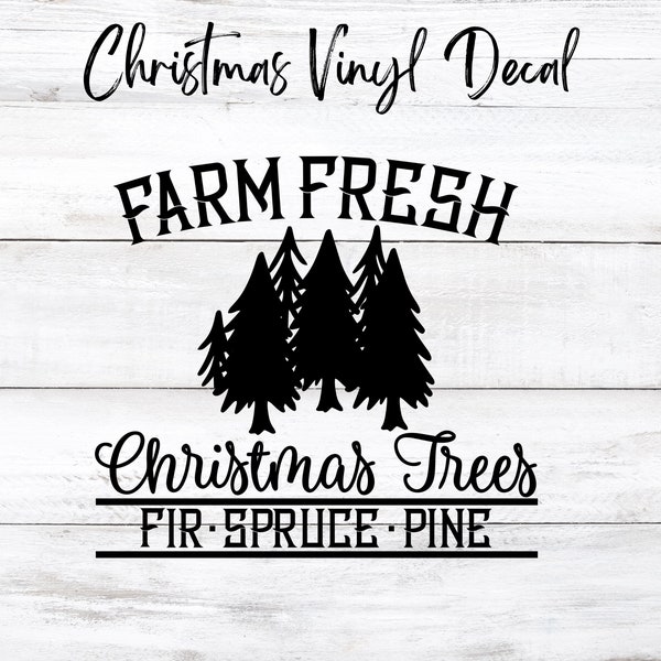 Christmas Tree Farm Vinyl Decal - Choose your size & color!