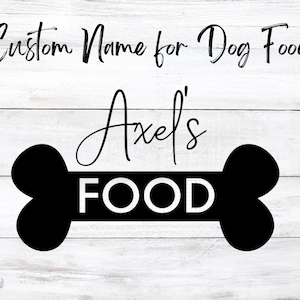 Custom Vinyl Decal for Dog Food