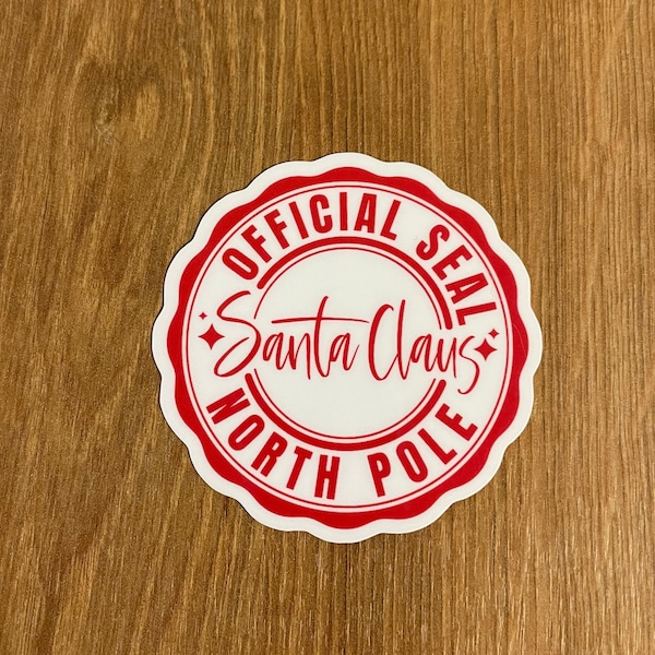 Santa Sticker for Christmas Presents - Official Seal from the North Pole - Christmas Sticker - Present Sticker - Santa Claus for Presents