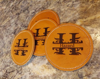 Leather coasters