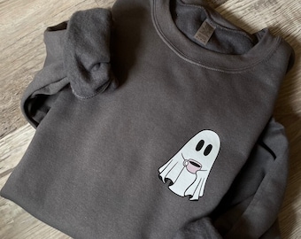 Cute Spooky Coffee Sweatshirt, Ghost Sweatshirt, Spooky Season, Fall Coffee Lover Shirt, Halloween Party Shirt, Fall Crewneck, Halloween