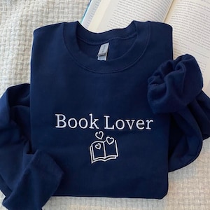 Embroidered Book Lover sweatshirt, Booktrovert Sweatshirt, BookWorm Sweatshirt, Cute Book Lover Shirt, Custom Embroidered Sweatshirt, Teach