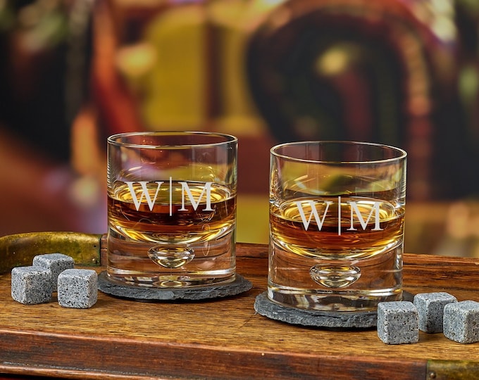 Whiskey Glasses Personalized | Custom Whiskey Glasses | Bourbon Glass | Personalized Rocks Glass | Crystal Whiskey Glasses | Tasting Glasses
