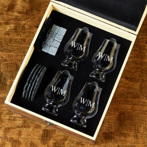 Barware For Him | Custom Gifts for Dad | Birthday Gift | Glencairn Glass Set | Personalized Glencairn Set | Boyfriend Gift | Groomsmen Gifts