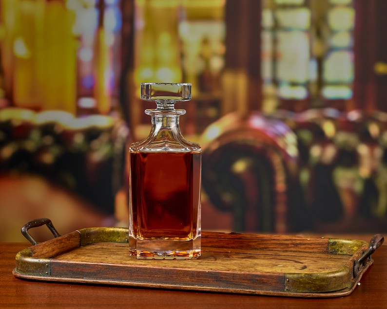 Custom Bourbon Decanter Decanter Box Personalized Whiskey Etsy
