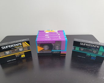 Memorex 90 Supertape 60/45  SEALED Blank Audio Cassette Tapes-  LOT of 7