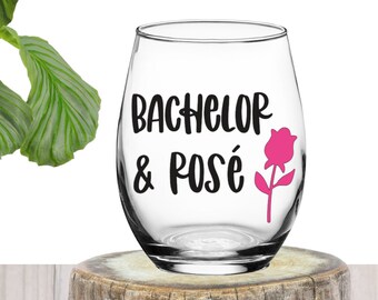 The Bachelor Wine Glass | The Bachelorette Wine Glass | Bachelor TV Show | Bachelorette TV Show | Final Rose | Mondays are for the Bachelor