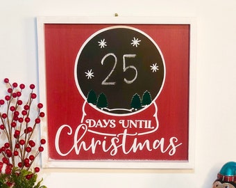 Christmas Countdown Wall Sign | Christmas Countdown | Christmas Wood Decor | Days Until Christmas | Christmas Decor | Merry Christmas