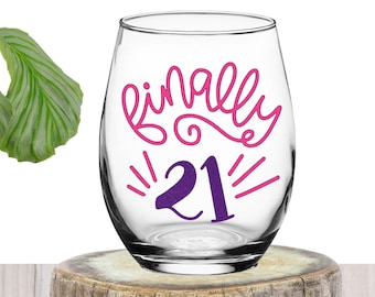 Finally 21 | 21st Birthday Gift for Her | 21st Birthday Gift for Him | Twenty One | 21 Birthday | 21 Birthday Gift for Friend