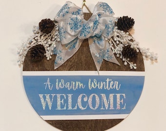 Winter Wood Sign | Winter Front Door Decor | Winter Welcome | Winter Welcome | Winter Wreath | Winter Door Hanger | Winter Decor | Winter