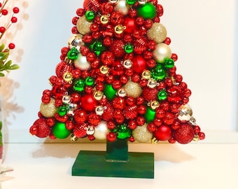 Christmas Ornament Tree | Christmas Decor | Christmas Tree | Ornament Tree | Merry Christmas | Christmas | Tabletop Decor | Christmas Mantle