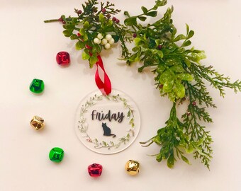 Custom Cat Ornament | Personalized Cat Christmas Ornament | Christmas Cat Gift | Christmas Pet Ornament | Custom Pet Ornament | Cat Ornament