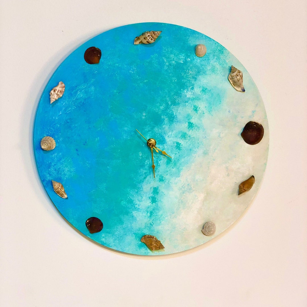 Beach Clock Summer Clock Beach House Decor Beach House Clock Summer Decor Coastal Decor Tropical