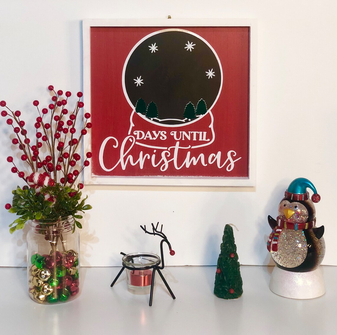 Christmas Countdown Wall Sign | Christmas Countdown | Christmas Wood ...