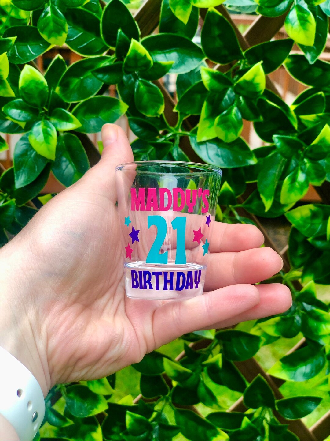 Custom 21st Birthday Gift Personalized Shot Glass 21st Birthday Gift for Her 21st Birthday Gift