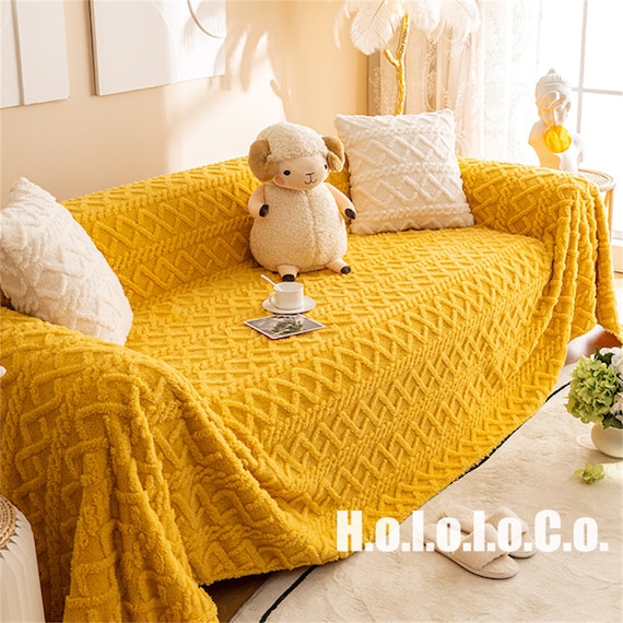 White green gray Plush Sofa Cover sofa Throw Blanket soft Plush