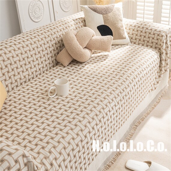 Bohemian Sofa Chenille Towel Blanketsofa Coverliving Room Etsy