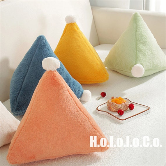 Cuscino per divano a forma di triangolo unico multicolore, cuscino  decorativo per gatti, cuscino morbido, cuscino per divano, regalo di cuscino  lombare decorativo carino -  Italia