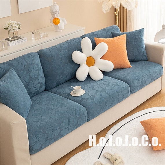 Plush Printed Stretch Plush Couch Cushion Covers For Individual Cushions  Sofa Cushion Covers Seat Cushion Covers, Thicker Bouncy