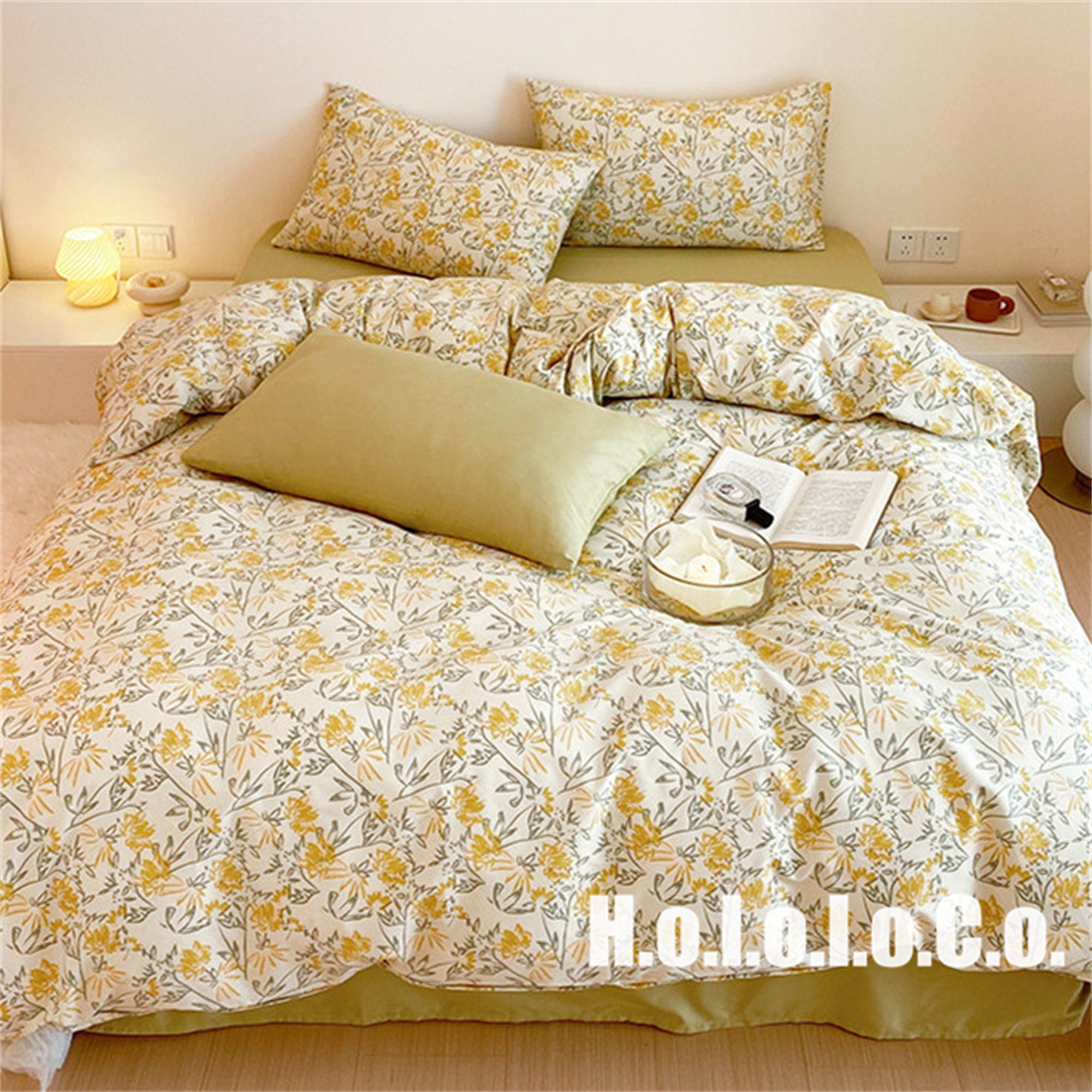 Yellow floral online blanket