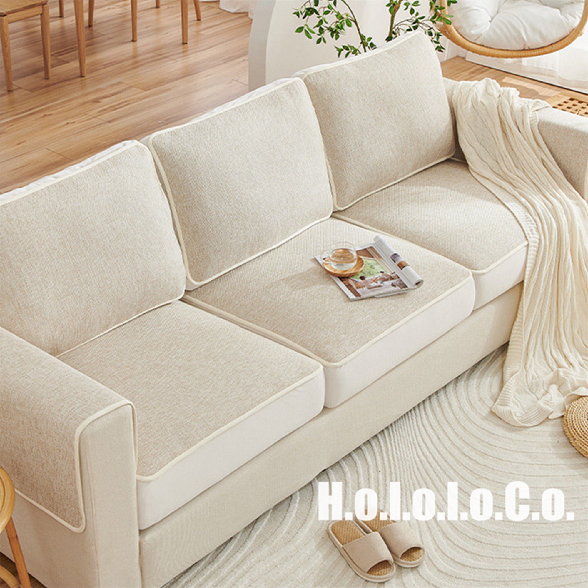 High Quality Sofa Covers Chenille Solid Color Corner Sofa Towel Anti-slip  Protection Pad Couches Living Room Home Four Seasons