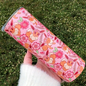 Poke Cherry Blossom Sakura Stainless Steel Tumbler