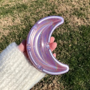 Crescent Moon Pastel Holographic Ashtray