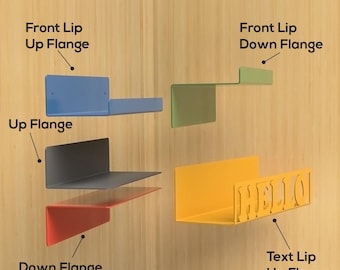 Customizable Metal Floating Shelf  Heavy Duty 14 Gauge Steel Wall Shelf in Powder Coated Colors for Kitchen or Office