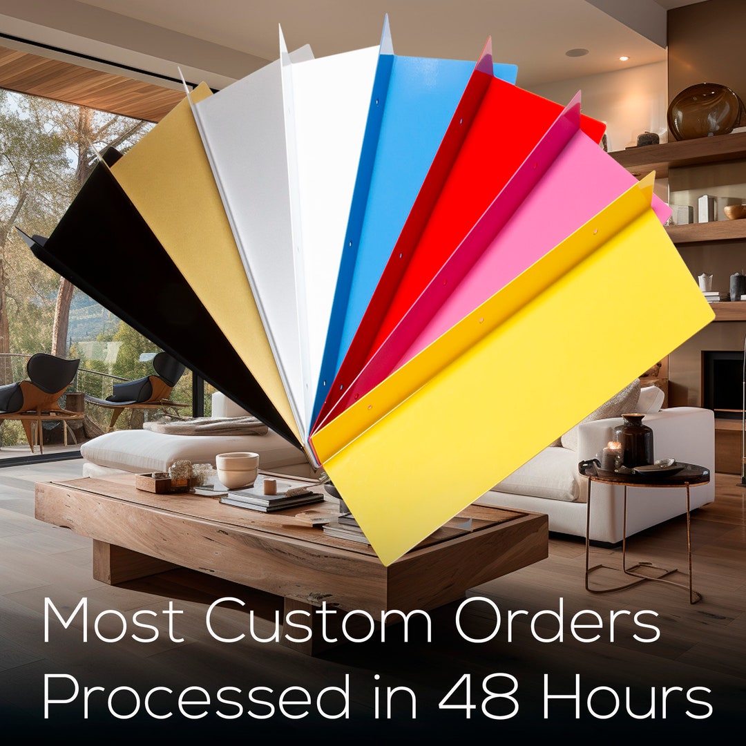 Custom Metal Floating Shelves Heavy Duty Pick Color and Size 14 Gauge