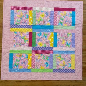 Baby butterflies pastel butterflies baby quilt