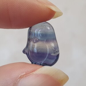 One Mini Fluorite Penguin | Rainbow Fluorite Crystal | Mini Crystals | StarsArentPointy | 2-3g