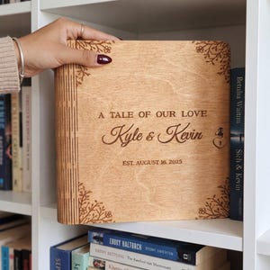 Personalized Memory Box, Wooden Keepsake Box for Wedding and Anniversary Memories, Couples Gifts