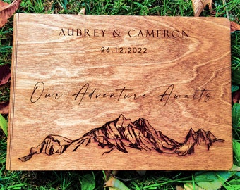 Wooden Wedding Guest Book - Personalized Laser Engraved, Perfect for Photos and Heartfelt Messages, Photobooth, Photo Album, Wedding Album