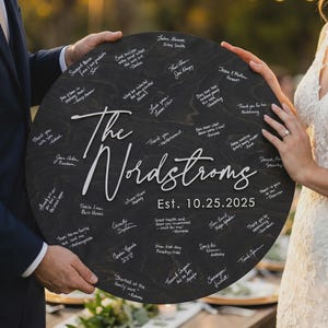 Personalized Wooden Wedding Guestbook Alternative Sign, Custom 3D Name Sign, Guest Book Signature Board image 12