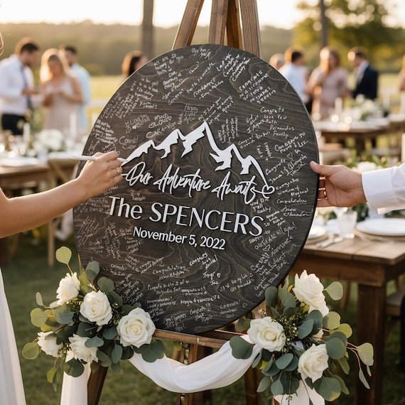 Personalisiertes Hochzeitsschild Aus Leinen - Modernes Stoffschild Mit Namen & Datum, Individuelle Hochzeitsdekoration Im Boho-Stil (ca. 38 X 100 Cm)