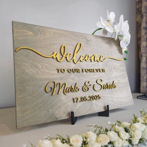 Wedding Decor, Wedding Sign, Custom 3D Wedding Welcome Sign, Wedding Welcome Sign, Personalized Wedding Sign, Sign for Wedding Entrance