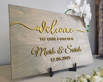 Wedding Decor, Wedding Sign, Custom 3D Wedding Welcome Sign, Wedding Welcome Sign, Personalized Wedding Sign, Sign for Wedding Entrance