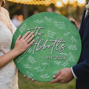 Personalized Wooden Wedding Guestbook Alternative Sign, Custom 3D Name Sign, Guest Book Signature Board image 11