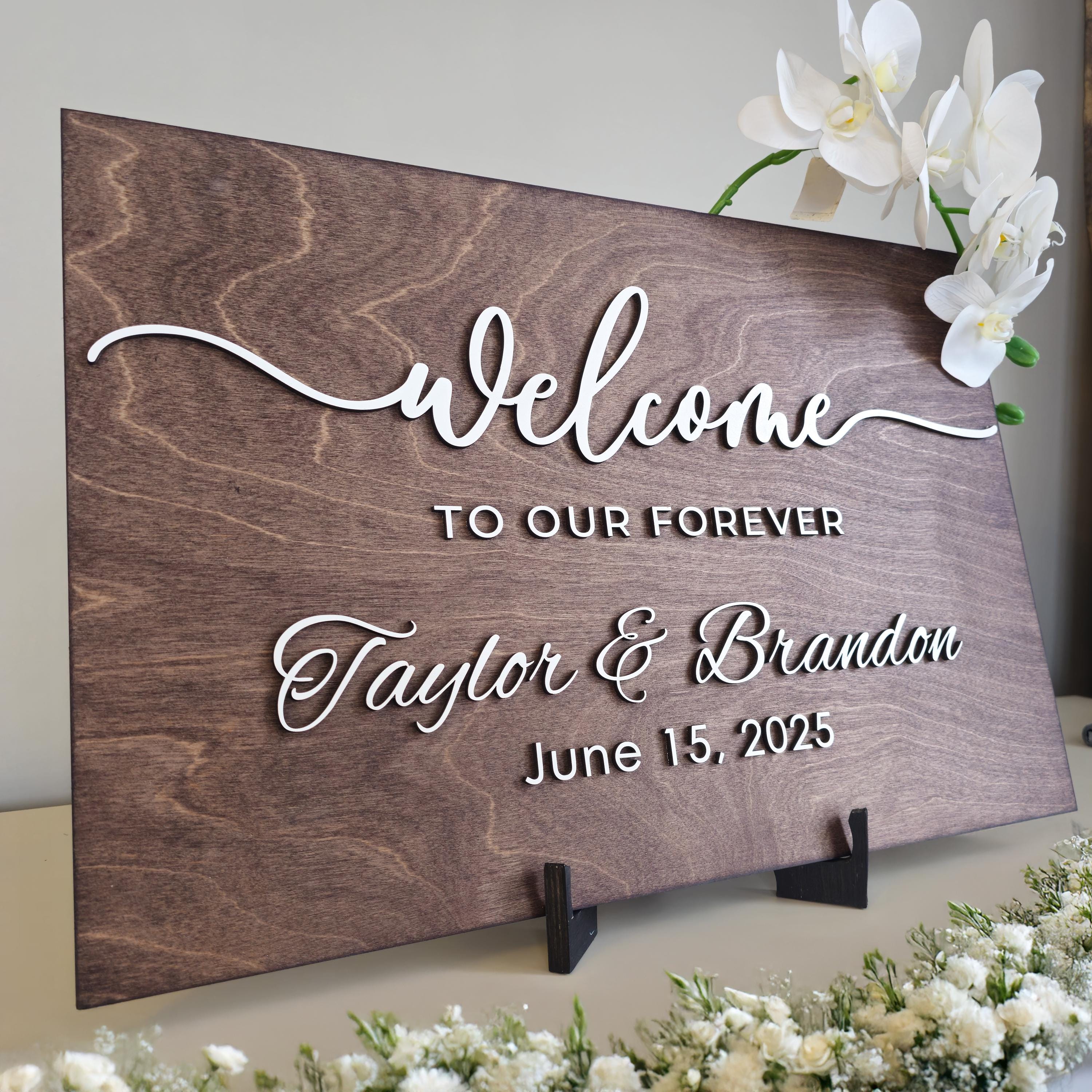 Wedding Decor, Wedding Sign, Custom 3D Wedding Welcome Sign, Wedding Welcome Sign, Personalized Wedding Sign, Sign for Wedding Entrance