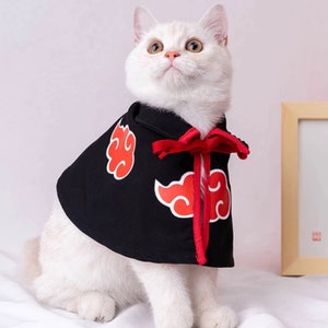 Idepet Dog Cat Cloak Hat Halloween Costume Pet Cape Cosplay Puppy Kittens Red Black Fancy Christmas Holiday Costume Decoration Accessories Clothes for Small Medium Dogs Cats