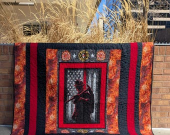 Firefighter Quilt, Bold Colors