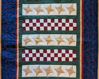 Small Stars and Checks Quilt