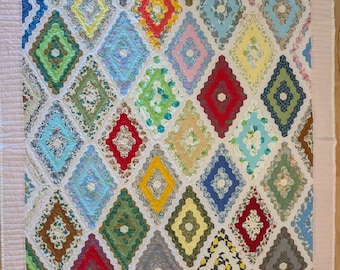 Vintage Hexagon Quilt, 1950-1960
