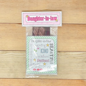 DRUCKBARE Muttertags-Leckerei-Halter ""Schwiegertochter""