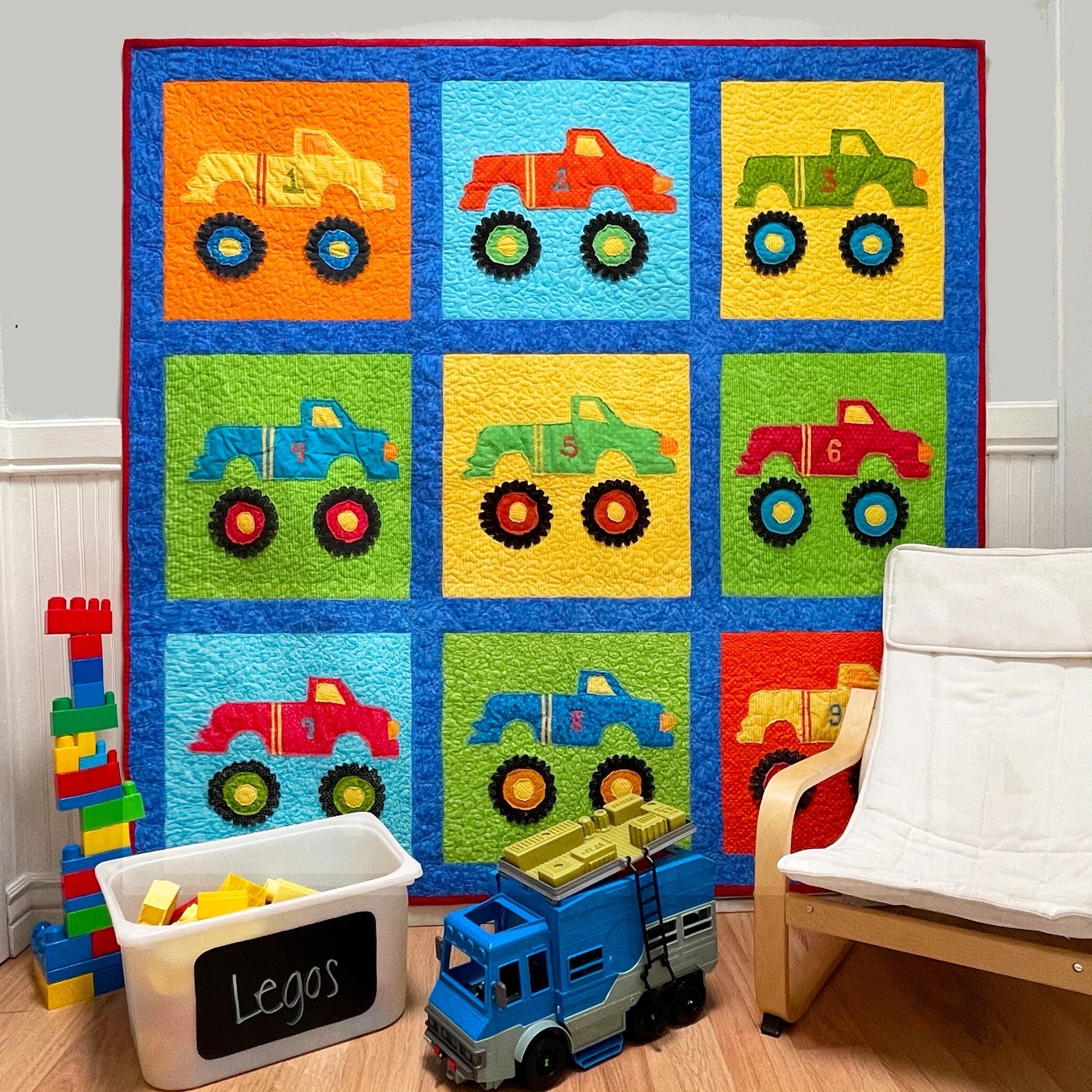 Trucks Quilt Pattern monster Trucks monster Etsy