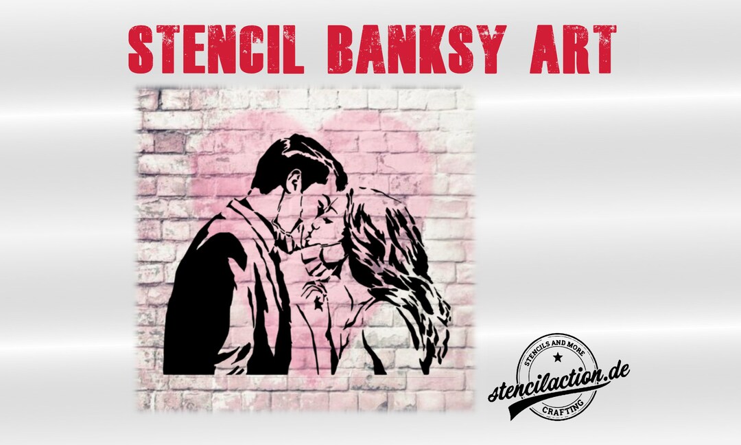 LaserCad Stencil BANKSY Streetart (B037, Albert Einstein Sprays, DIN A7), Stencil Per Graffiti, Aerografo, Arte, Decorazione, Da Dipingere - Foto 2