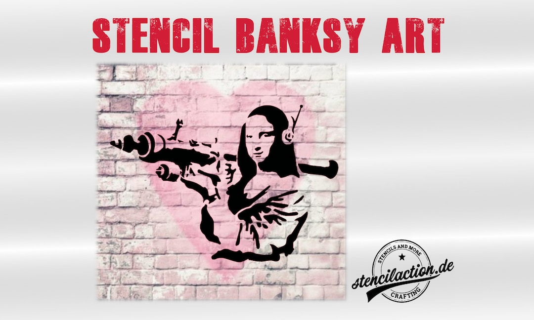 Banksy Schablone 'Girl With Balloon' - Wiederverwendbare Mylar-Vorlage Für Street Art & DIY