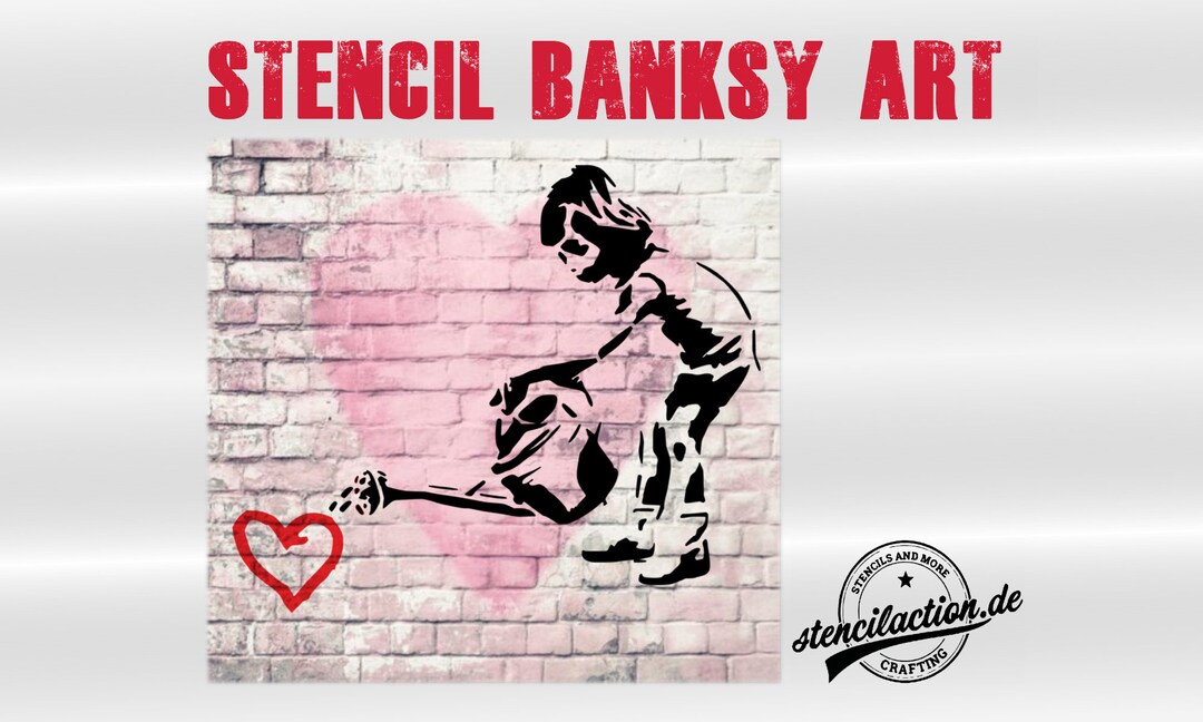 Schablone Banksy Love Grow Stencil DIN A4 / A3 - Etsy.de