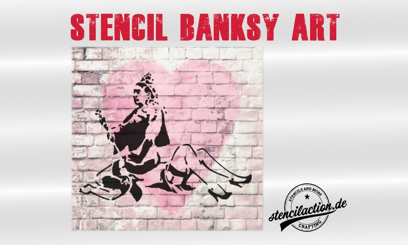 Schablone Banksy Queen Victoria Stencil DIN A4 / A3 DIY Basteln ...